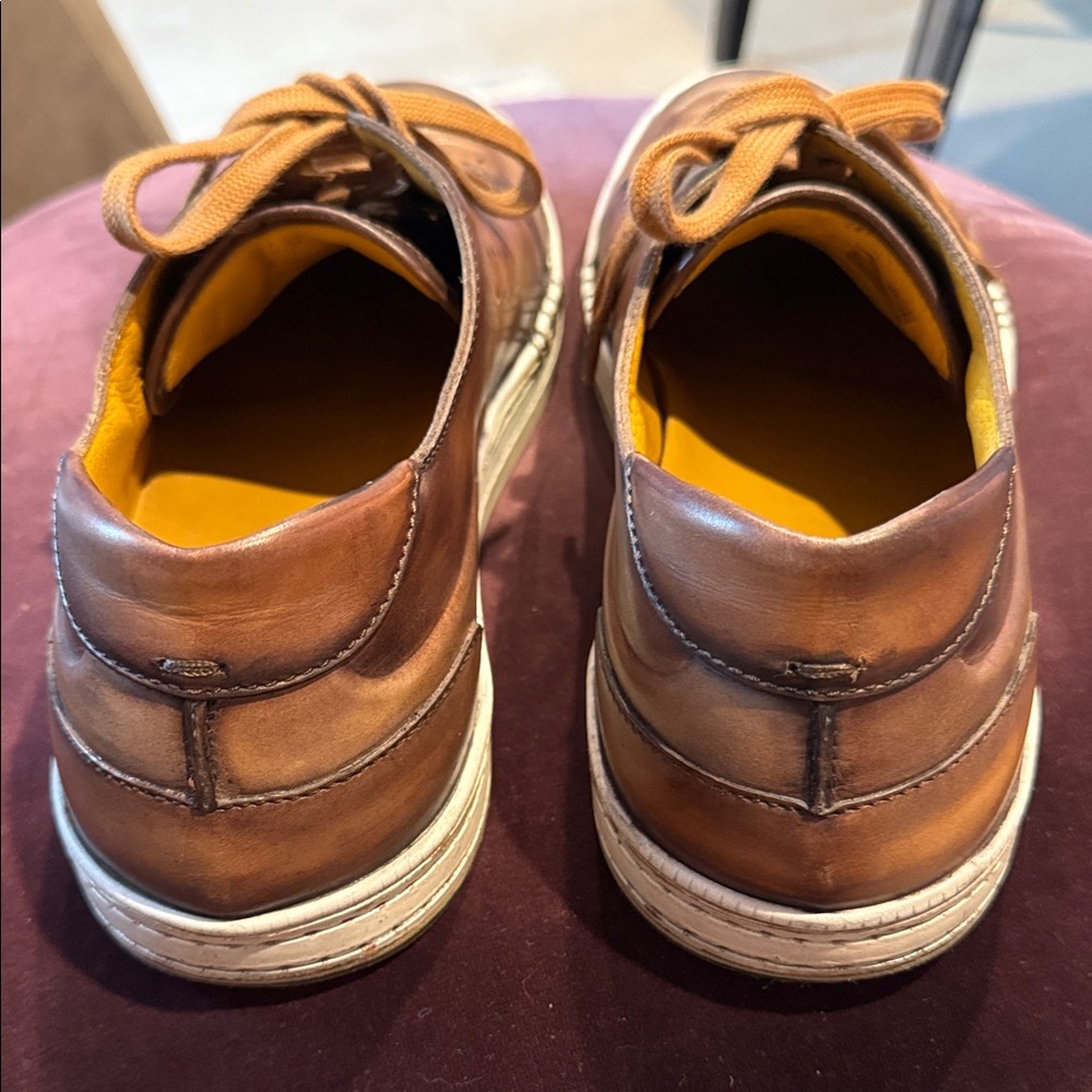 Men's Brown Leather Sneakers authentic brand for incredible price. - Picture 2 of 5